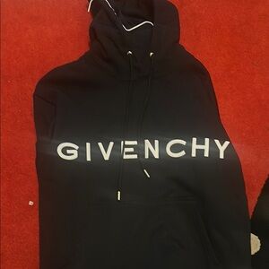 Givenchy Black Hoodie with White Logo